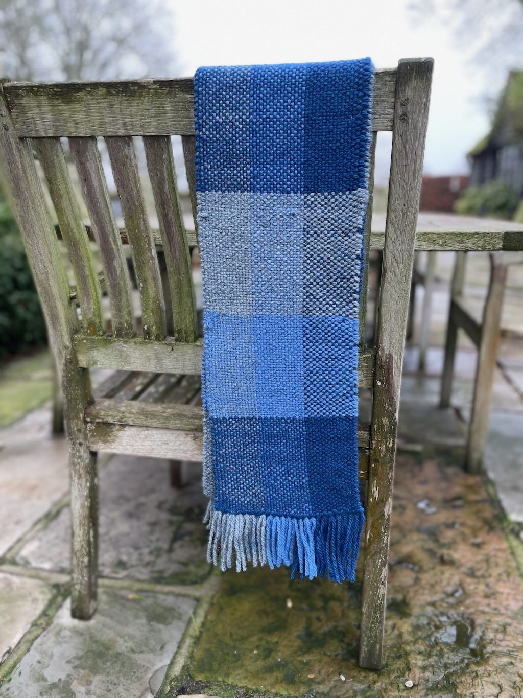 Mum's scarf, hanging off a chair
